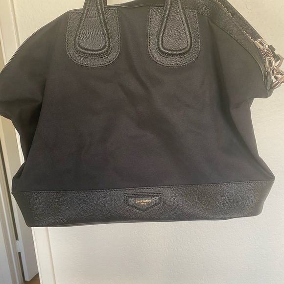 Givenchy Nightingale top handles satchel in Black w/mixed fabric 23”x13”x7” NWT - Picture 2 of 11